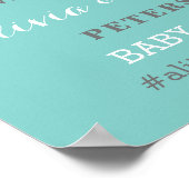 Little Man Welcome Sign Poster, Baby Shower ポスター (角)