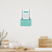 Little Man Welcome Sign Poster, Baby Shower ポスター (キッチン)
