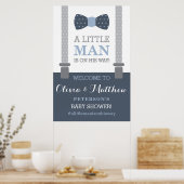 Little Man Welcome Sign Poster, Baby Shower ポスター (キッチン)