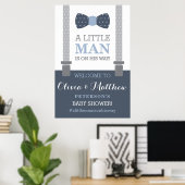 Little Man Welcome Sign Poster, Baby Shower ポスター (ホームオフィス)