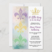 Little Mardi Gras King Baby Shower  招待状 (正面)