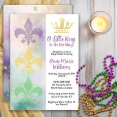 Little Mardi Gras King Baby Shower  招待状