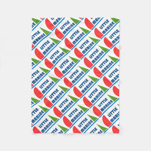 little marine フリースブランケット (正面)