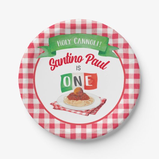 Little MEATBALL 1st BIRTHDAY  ペーパープレート (正面)