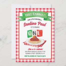 Little MEATBALL 1st BIRTHDAY INVITATION  招待状