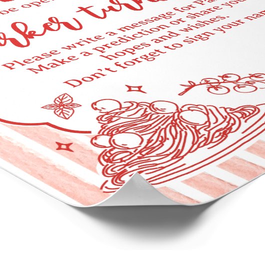 Little Meatball Birthday Time Capsule Sign ポスター (角)