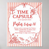 Little Meatball Birthday Time Capsule Sign ポスター (正面)