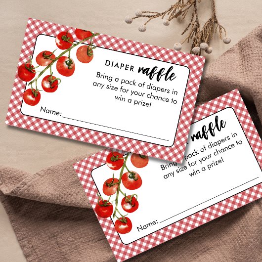 Little Meatball Diaper Raffle Italian Baby Shower エンクロージャーカード