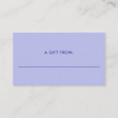 Little Meatball Display Shower Blue Baby Shower エンクロージャーカード (裏面)