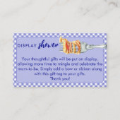 Little Meatball Display Shower Blue Baby Shower エンクロージャーカード (正面)