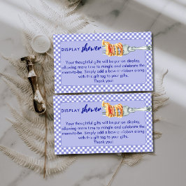 Little Meatball Display Shower Blue Baby Shower エンクロージャーカード