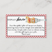 Little Meatball Display Shower Italian Baby Shower エンクロージャーカード (正面)