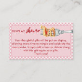 Little Meatball Display Shower Pink Baby Shower エンクロージャーカード (正面)