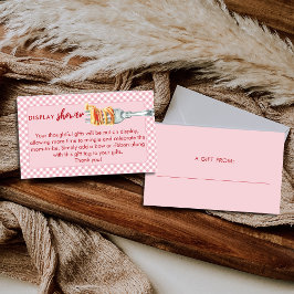 Little Meatball Display Shower Pink Baby Shower エンクロージャーカード