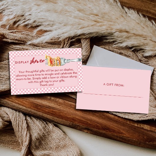 Little Meatball Display Shower Pink Baby Shower エンクロージャーカード