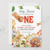 Little Meatball | Holy Ravioli First Birthday 招待状 (正面)