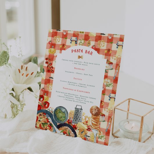 Little Meatball Holy Ravioli Pasta Bar Sign 台座サイン