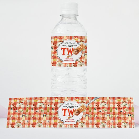Little Meatball | Holy Ravioli Second Birthday ペットボトルラベル