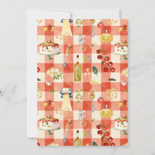 Little Meatball | Holy Ravioli Second Birthday 招待状 (裏面)