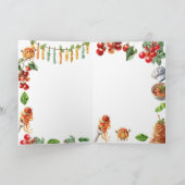 Little Meatball Italian Pasta Baby Shower サンキューカード (内部)