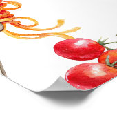 Little Meatball Italian Pasta Baby Shower ポスター (角)