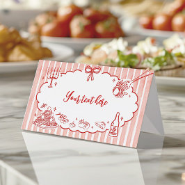 Little Meatball Italian Pasta Birthday Food Tent プレイスカード
