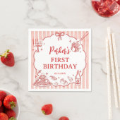 Little Meatball Italian Pasta Birthday Party スタンダードカクテルナプキン (インサイチュ)