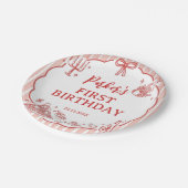 Little Meatball Italian Pasta Birthday Party ペーパープレート (アングル)