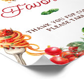 Little Meatball Pasta Baby Shower Favors ポスター (角)