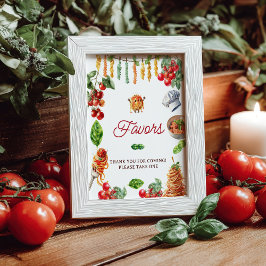 Little Meatball Pasta Baby Shower Favors ポスター