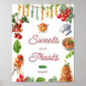Little Meatball Pasta Baby Shower Sweets Treats ポスター (正面)