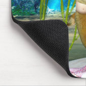 Little Mermaid Cute Fantasy Girl, Blue Ocean マウスパッド (コーナー)