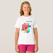 little mermaid having fun, camiseta para chicas tシャツ (正面フル)