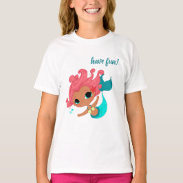 little mermaid having fun, camiseta para chicas tシャツ