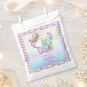 Little Mermaid of Color - Girl 1st Birthdayパーティー フェイバーバッグ