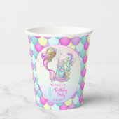 Little Mermaid of Color - Girl 1st Birthdayパーティー 紙コップ (正面)