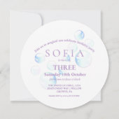 Little Mermaid Three Birthday Partyの写真 招待状 (裏面)