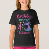 Little Mermaid's 4th Birthday Girl Tシャツ (正面)