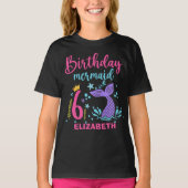 Little Mermaid's 6th Birthday Girl Tシャツ (正面)