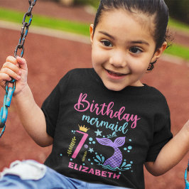 Little Mermaid's 7th Birthday Girl Tシャツ
