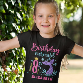 Little Mermaid's 8th Birthday Girl Tシャツ