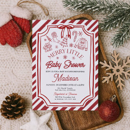 Little Merry Baby Shower Invitation 招待状