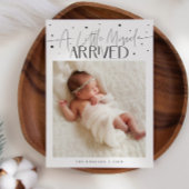 Little Miracle Christmas White Photo Birth  案内状