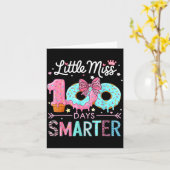 Little Miss 100 Days Smarter Kids Girls 100th Day カード (黄色い花)