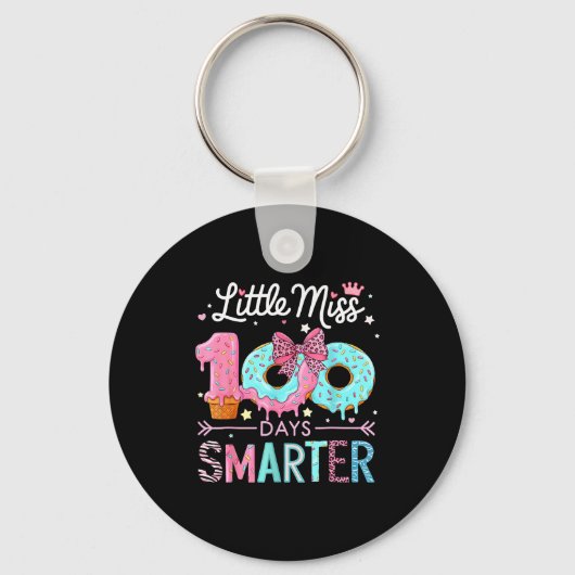 Little Miss 100 Days Smarter Kids Girls 100th Day キーホルダー (正面)