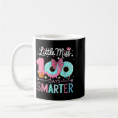 Little Miss 100 Days Smarter Kids Girls 100th Day  コーヒーマグカップ (左)