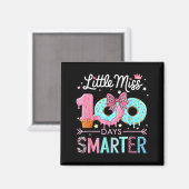 Little Miss 100 Days Smarter Kids Girls 100th Day  マグネット (正面/裏面)