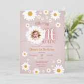 Little Miss 1st Birthday Photo Invitation 招待状 (スタンド正面)