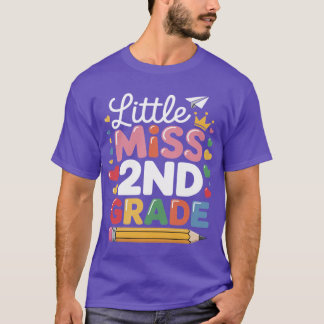 Little Miss 2nd Grade First Day of Second Grade Cu Tシャツ