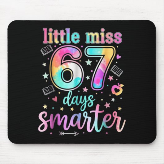 Little Miss 67 Days Smarter 67 Days Of School Six  マウスパッド (正面)